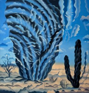 Storm Cloud and Cactus, 175x165cm