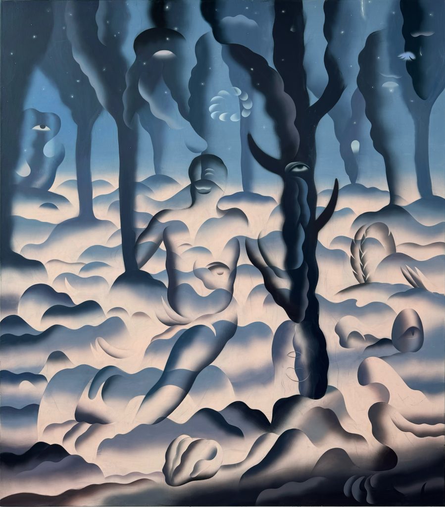 Nice Run in a Weird Forest:Man Dissolved, 160x140 cm